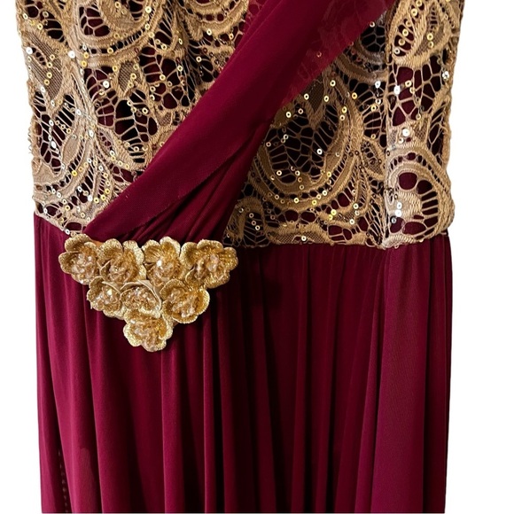 Revolution Girls Costume Dance Ice skating dress burgundy small adult size - Picture 4 of 16